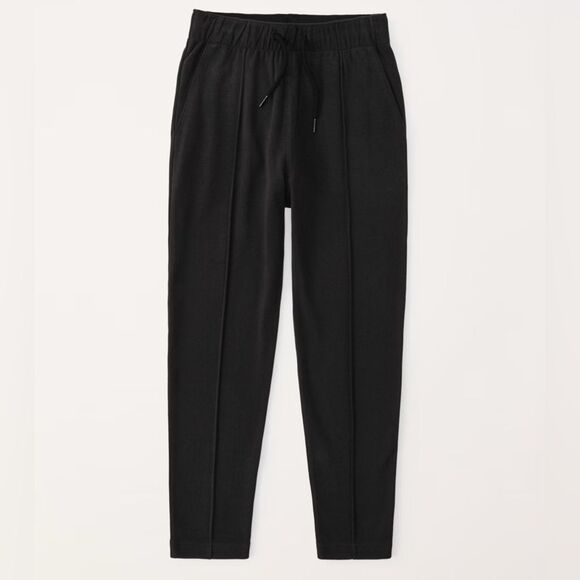 abercrombie kids comfy dressy taper sweatpants Black Youth Size 9/10. - Picture 1 of 9